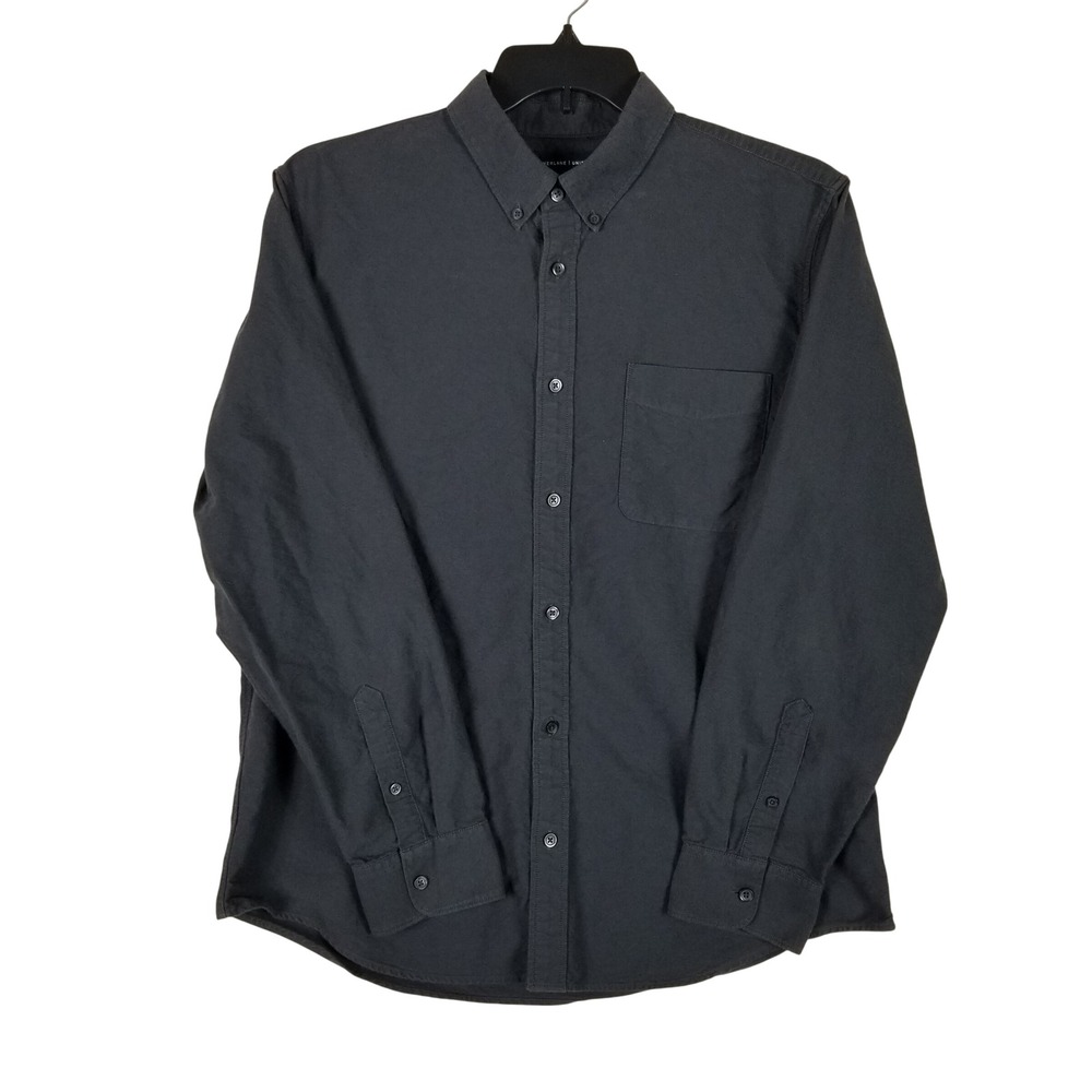 Everlane Button Down Shirt Mens XL Charcoal Grey Uniform Oxford Long Sleeve